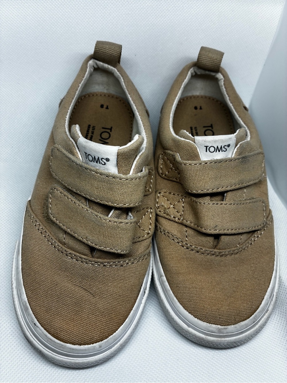 Toms Kids Brown Canvas Double-Strap Sneakers